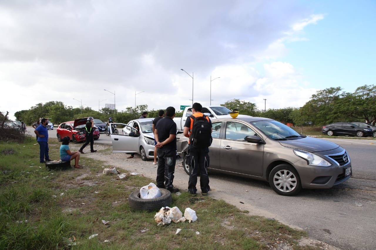 Se registran dos carambolas sobre el Periférico de Mérida