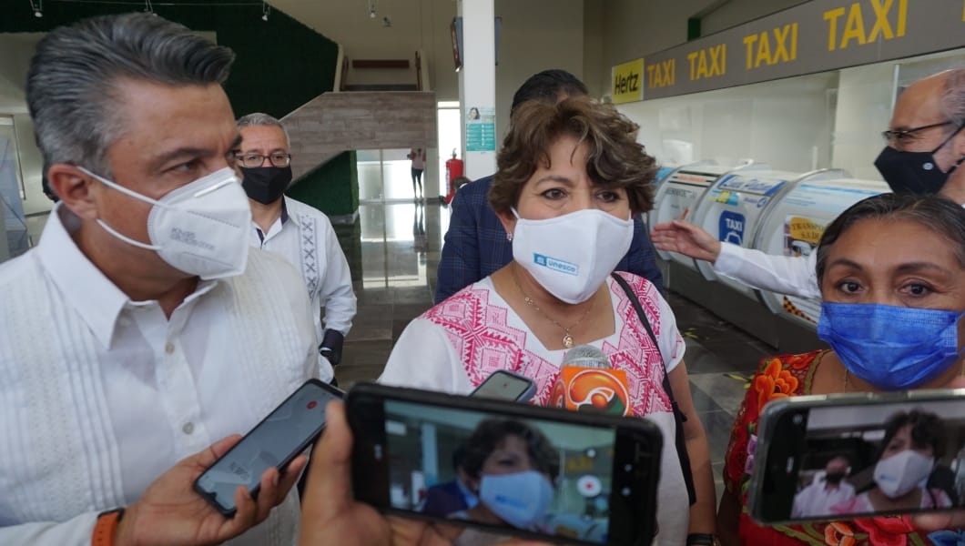 Llega Delfina Gómez, secretaria de Educación, a Campeche