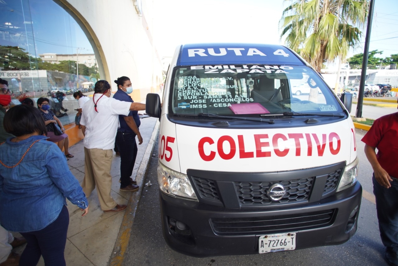 Realizan inspección de transporte público para verificar medidas anticovid en Cozumel