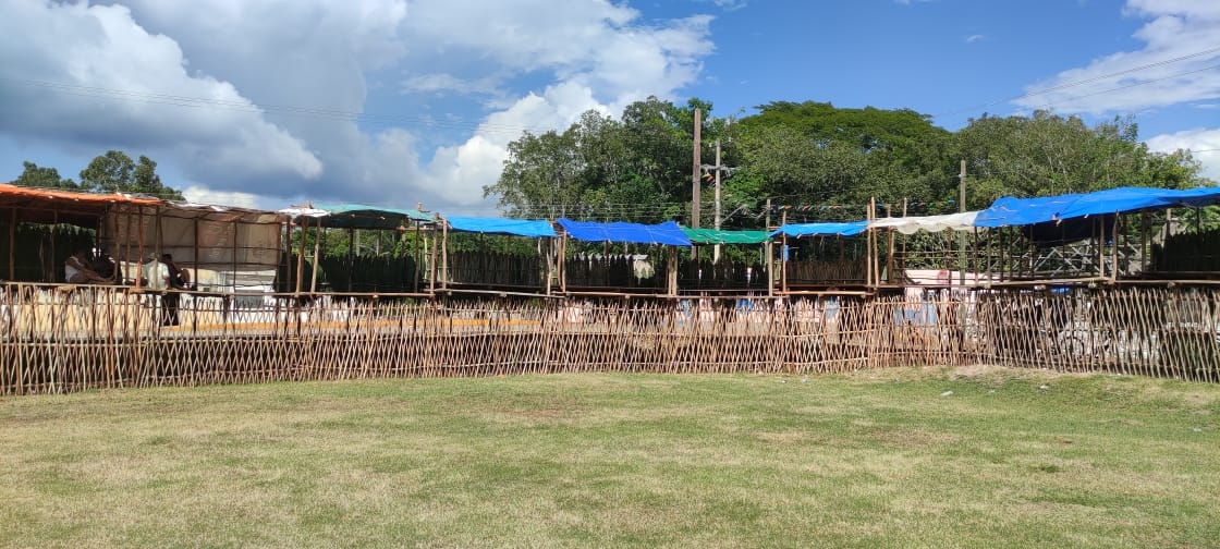 El ruedo de Dziuché fue el lugar donde se realizó la corrida, que terminó en la muerte de un caballo