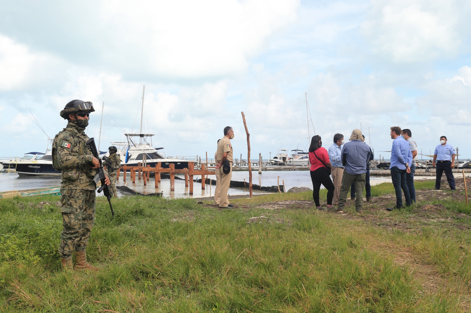 Marina Mercante verifica permisos de construcción del muelle en la Zona Hotelera de Cancún