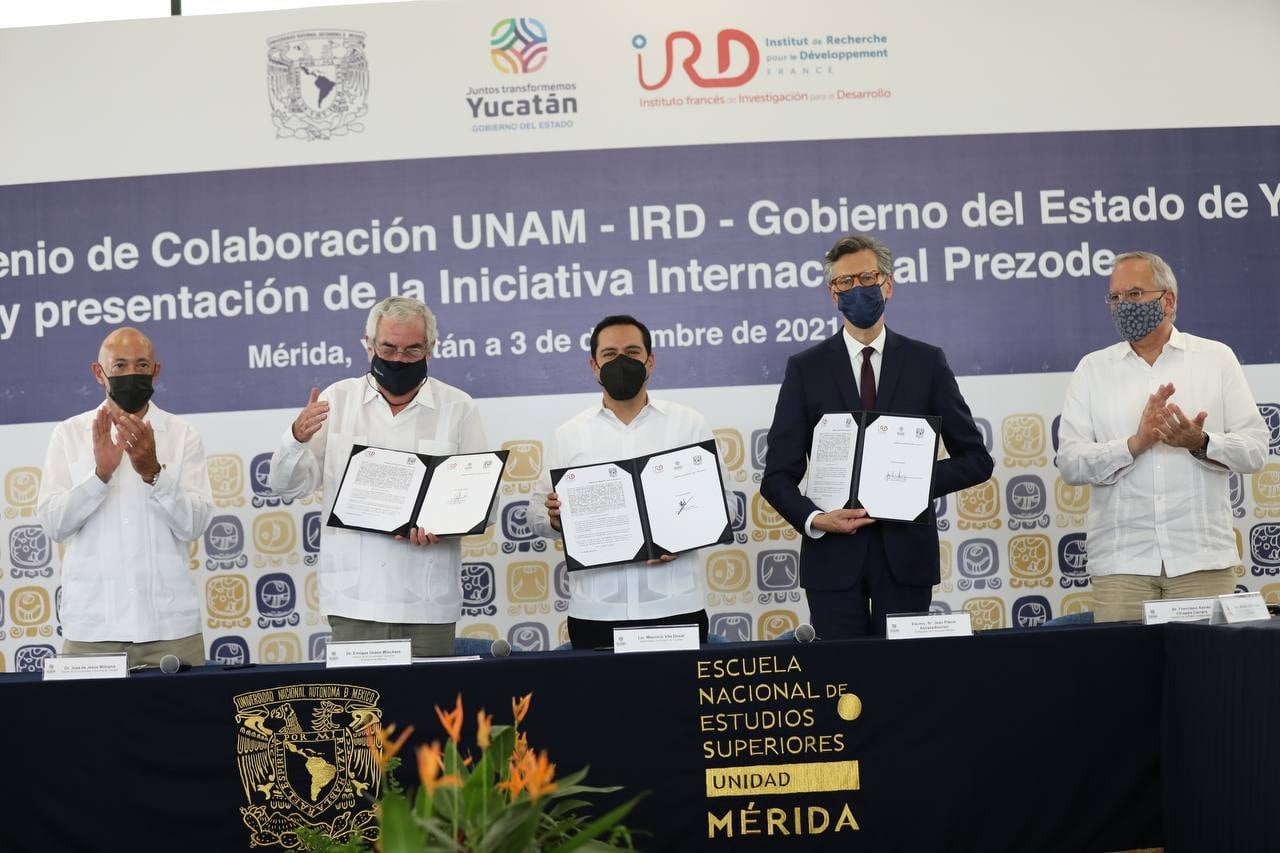 Anuncian apertura de centro de investigación en convenio con Francia y la UNAM en Yucatán