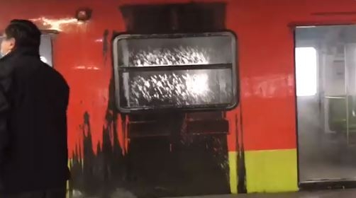 Se incendia vagón del metro Indios Verdes