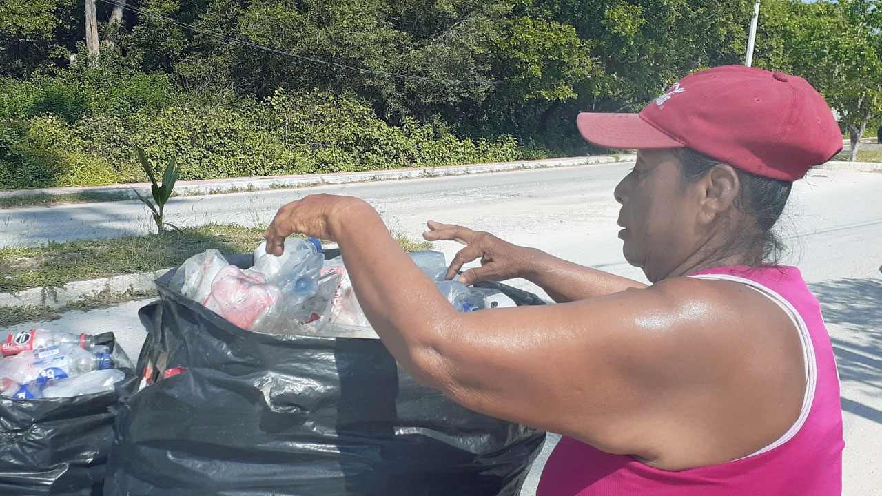 La recolección de envases de plástico en municipios de la región, se ha convertido en un alivio para el sostenimiento familiar