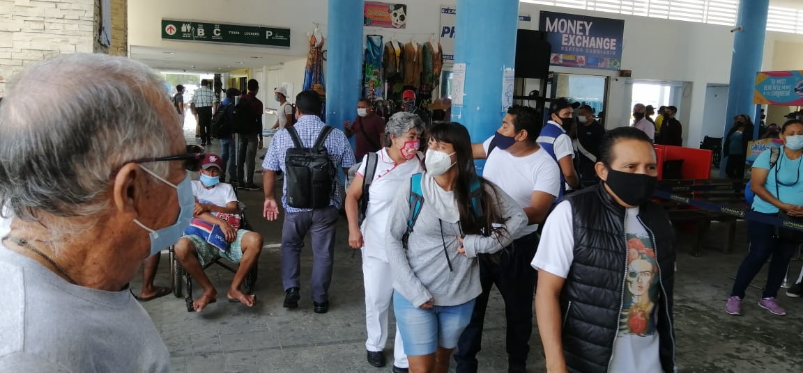 Así lució la terminal marítima este viernes