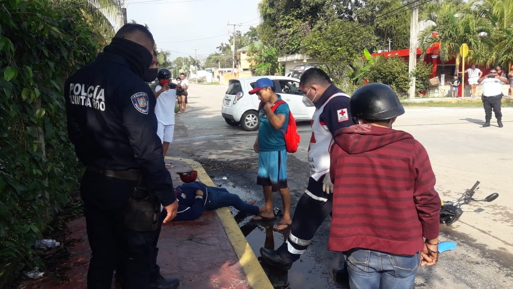 La mujer fue atendida por paramédicos de la Cruz Roja