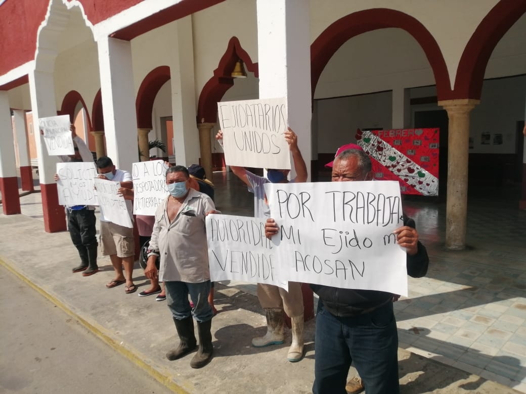 Un grupo de campesinos se concentraron en la dirección exigiendo que liberen a Manuel Jesús Cahuich Poot