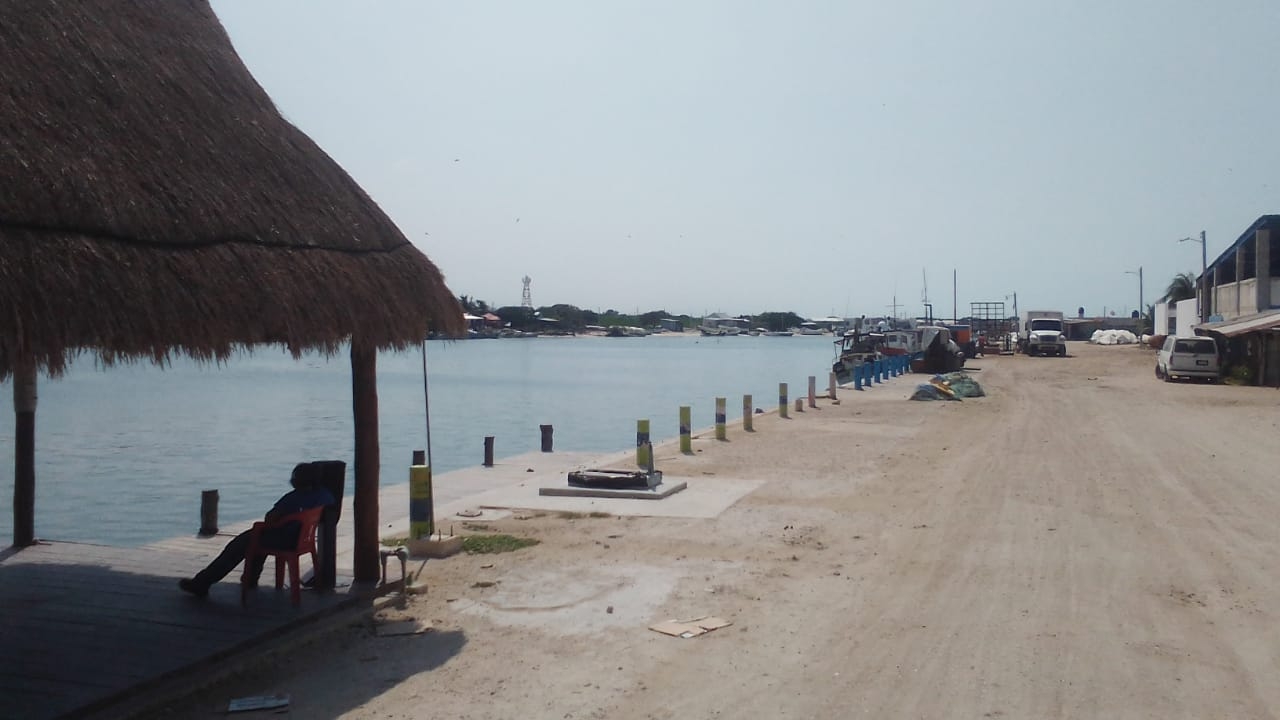 Esta mañana el puerto de abrigo y las calles aledañas se vieron casi vacías