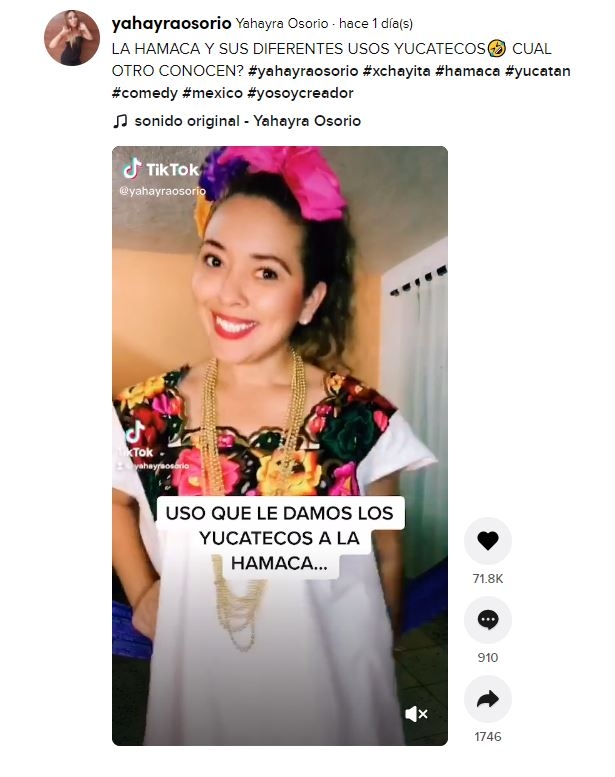 Joven yucateca explica los usos de la hamaca en TikTok: VIDEO