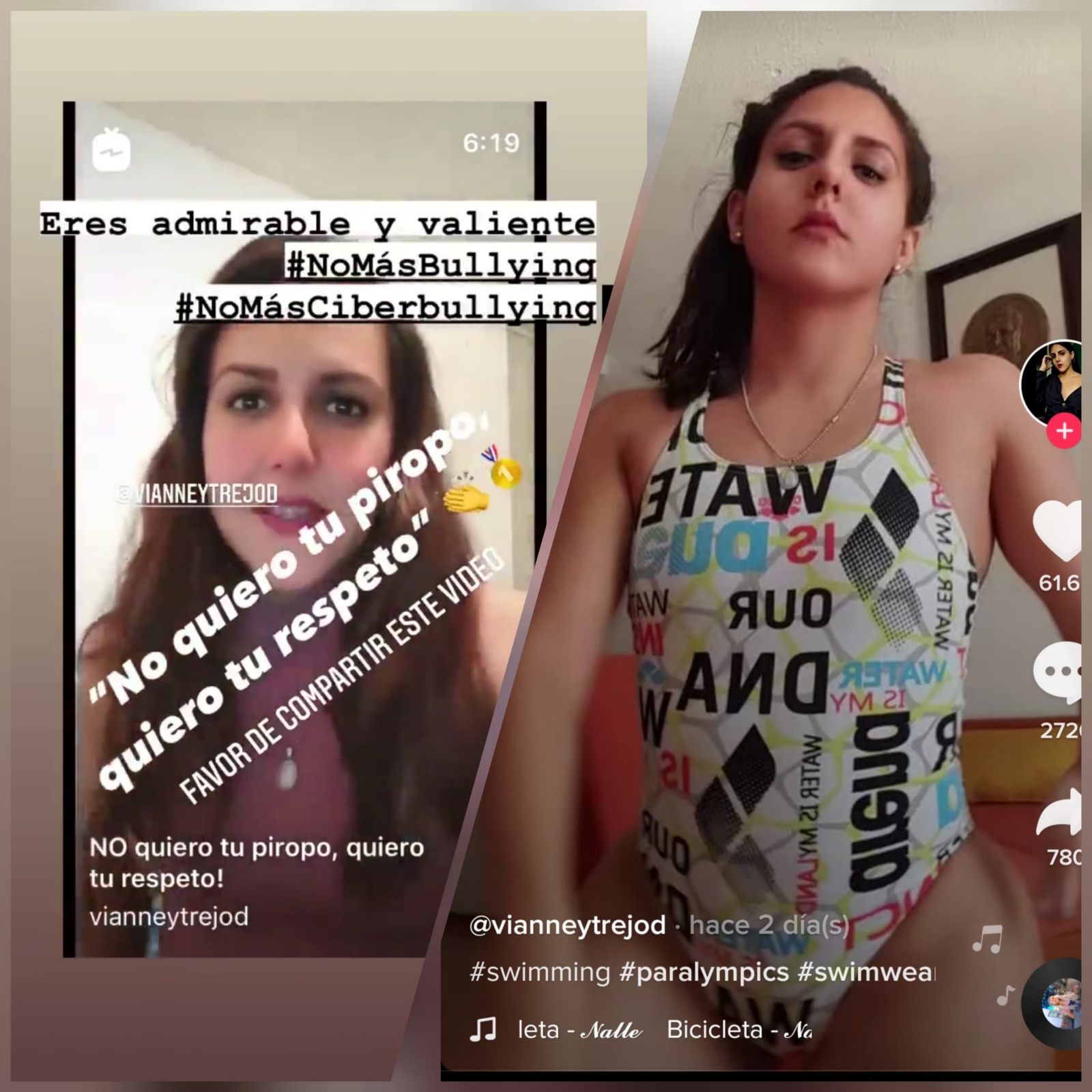 Un video en Tik Tok desató una serie de comentarios lascivos hacia la atleta.