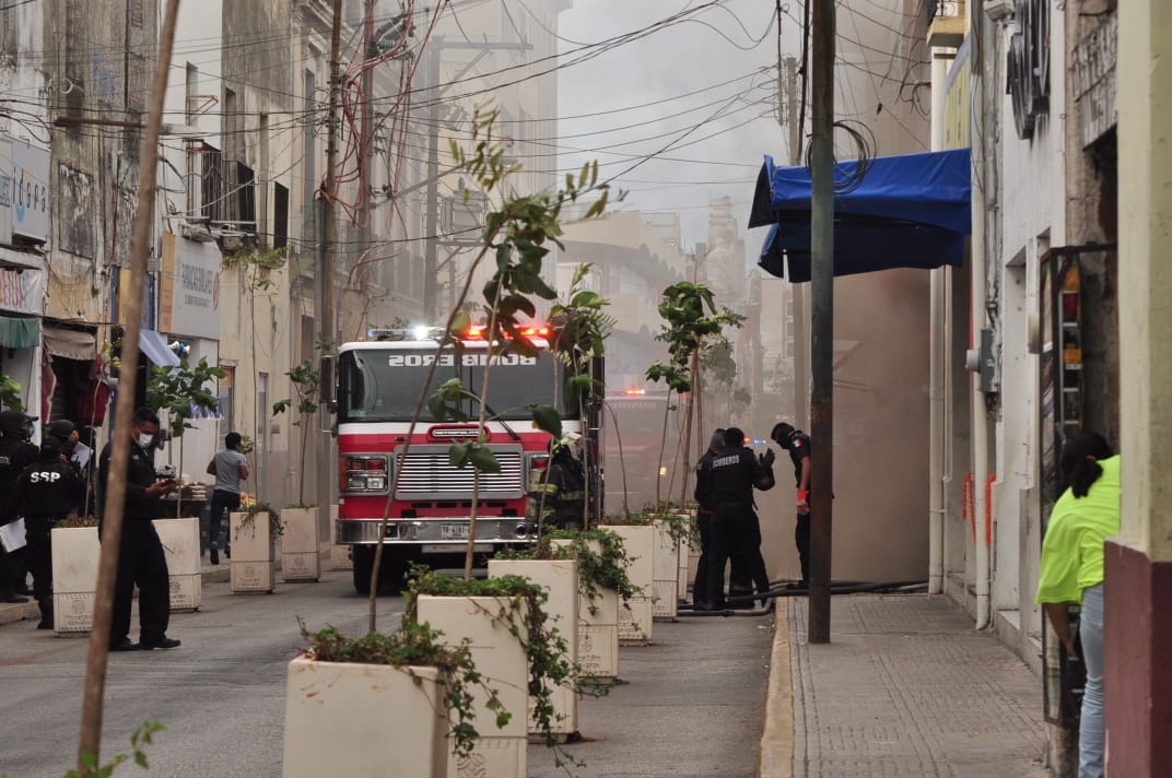 El incendio ocasionó gran movilidad en el centro de Mérida