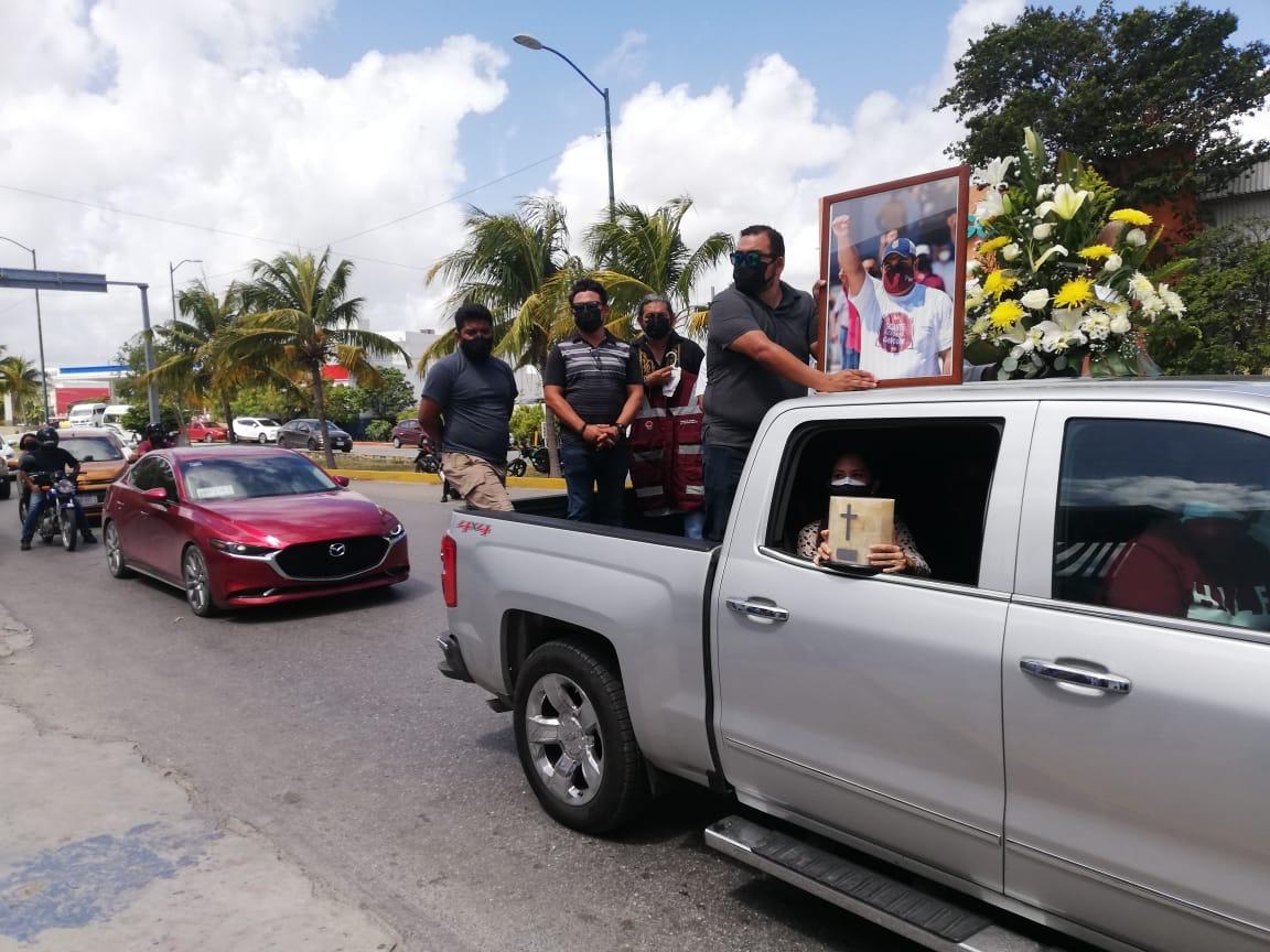 Las cenizas del fallecido recorrieron tres puntos de Cancún