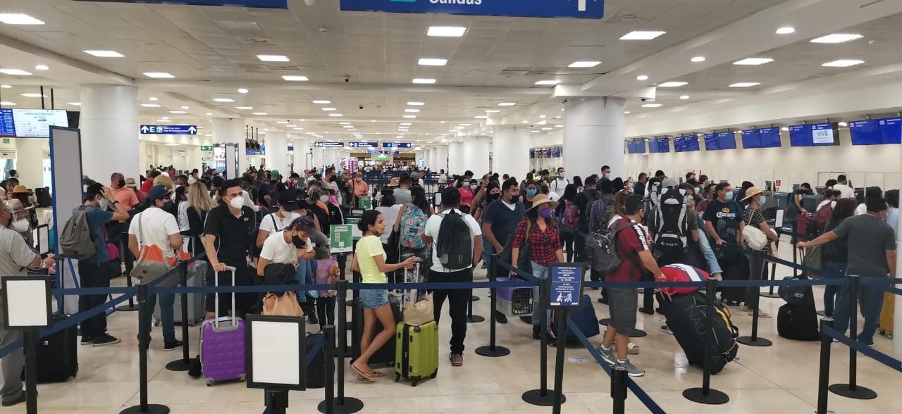 Aumentan las llegadas en el aeropuerto internacional de Cancún