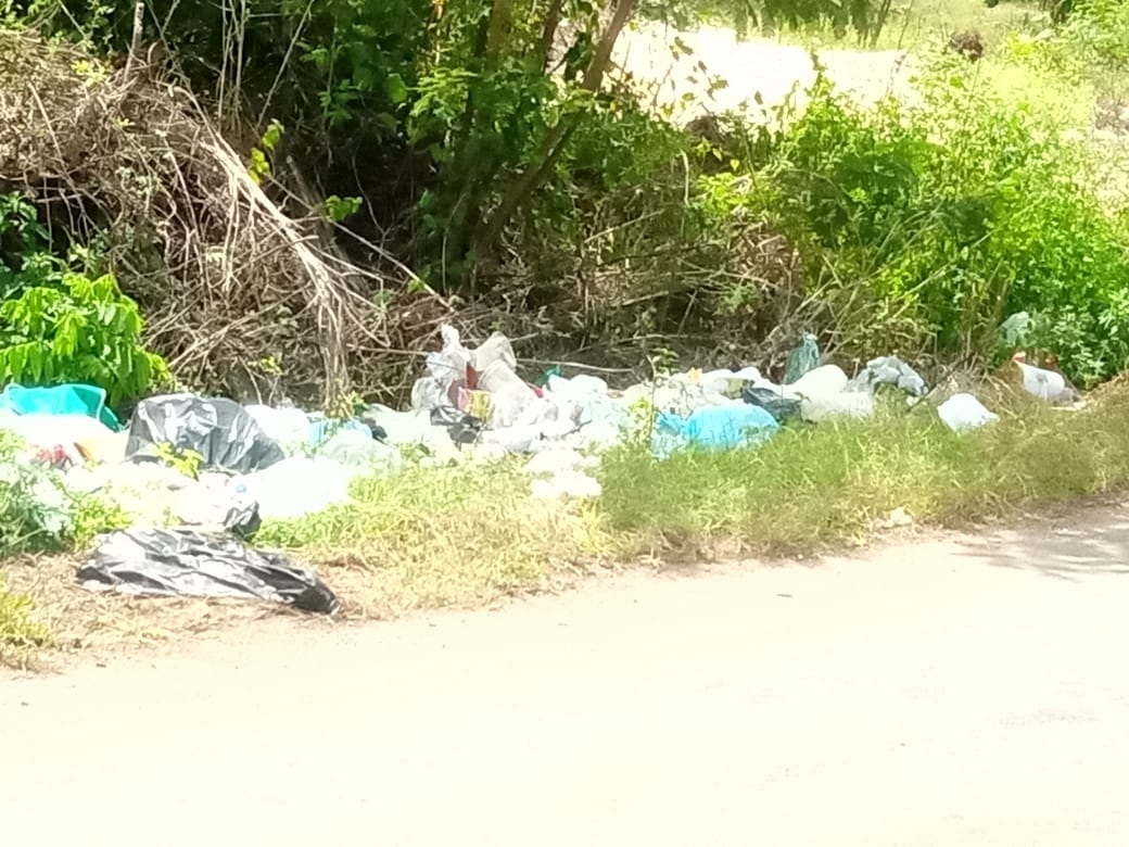 Las carreteras son usadas como tiraderos y esto es un peligro para la comunidad