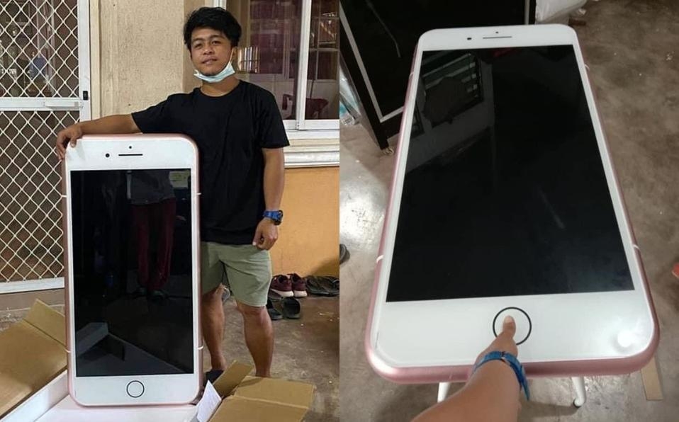 Un joven compra un iPhone y recibe escritorio en forma de teléfono