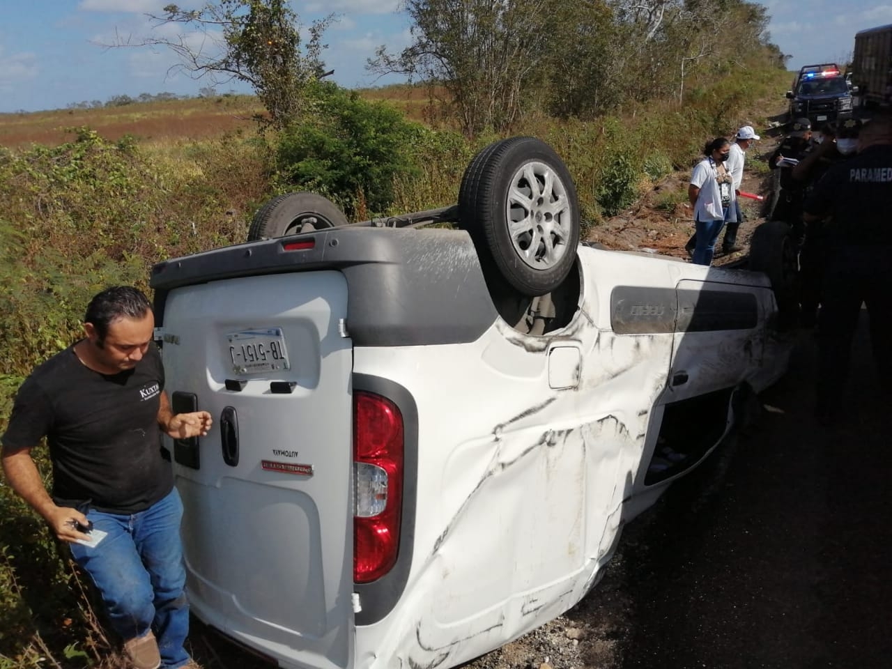 Poco después llegaron unidades de la SSP para abanderar la zona