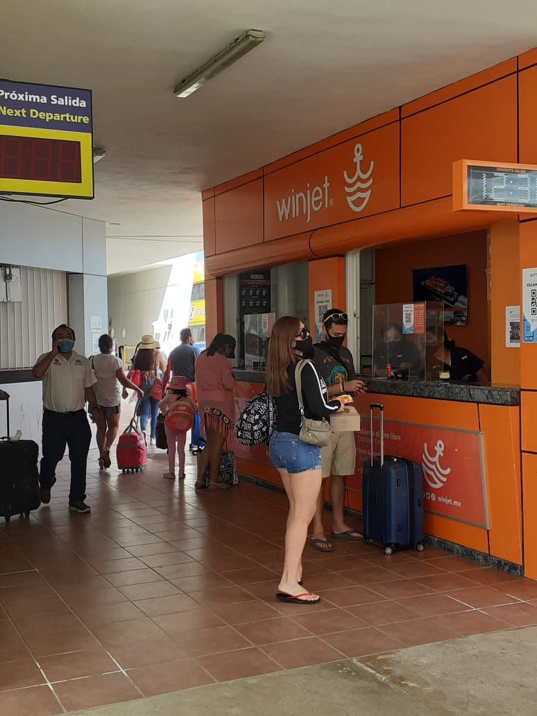 En la ruta de 11 am de Playa del Carmen a Cozumel se reportaron 475 pasajeros