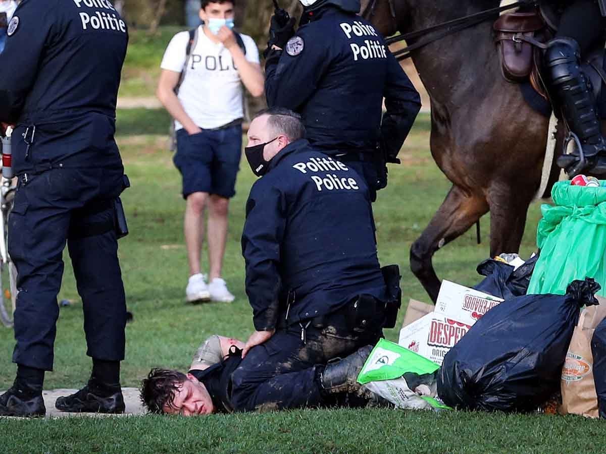 Reportan enfrentamientos en Bélgica, hay 22 detenidos: FOTOS