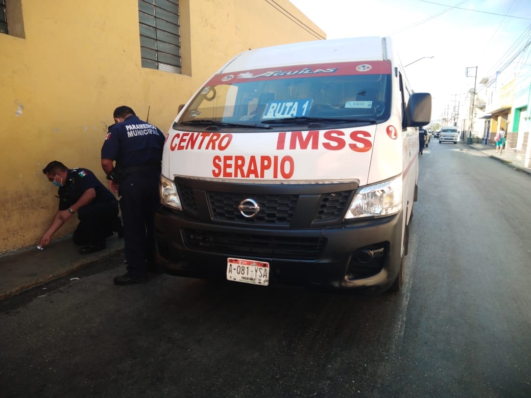 Combi atropella a una mujer en el Centro Histórico de Mérida