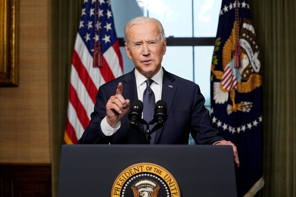 Joe Biden, durante el anuncio