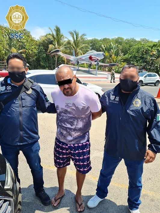 El Fabián, al momento de su detención en Acapulco, Guerrero