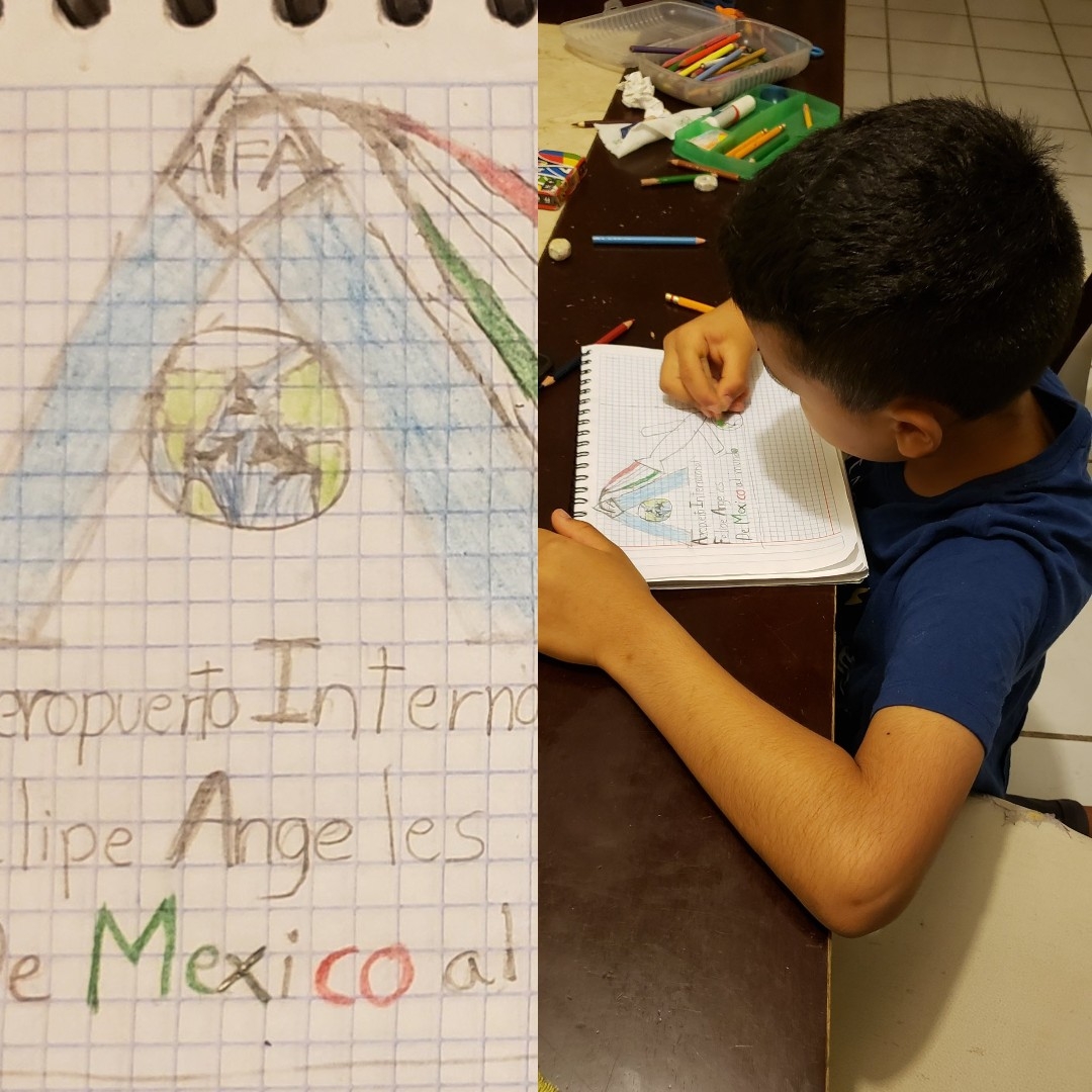 Niño de 10 años compite por el viaje a Japón con dibujo del AIFA