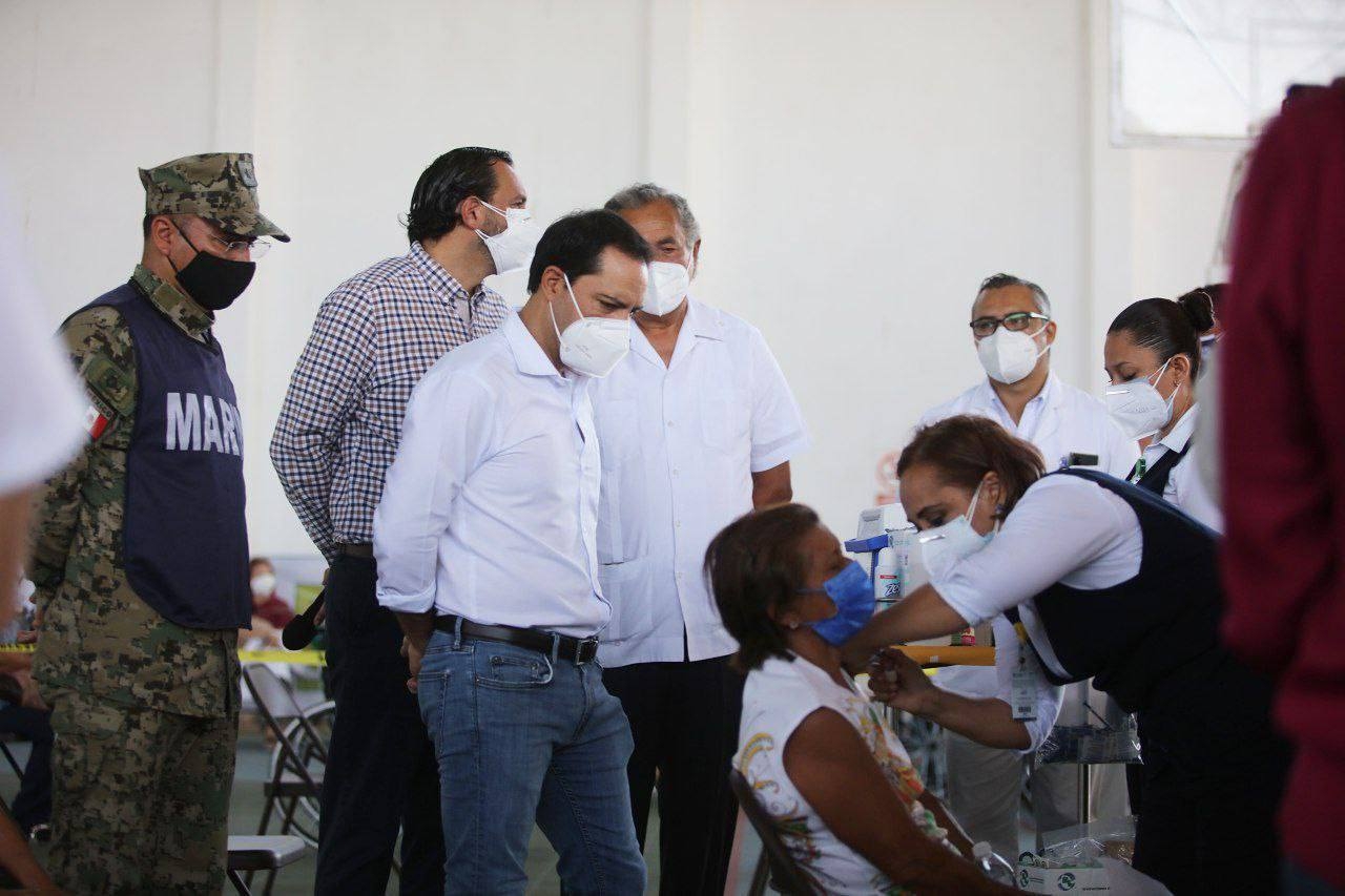 Adultos mayores vacunados contra COVID-19 ya son más de 184 mil 500 en Yucatán