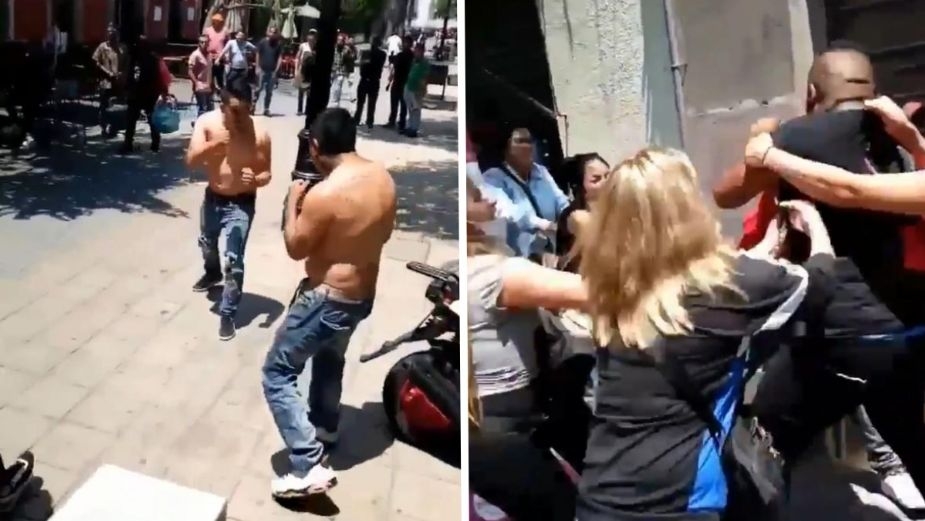 Se registra pelea campal en el Centro Histórico de la CDMX y se vuelve viral: VIDEO