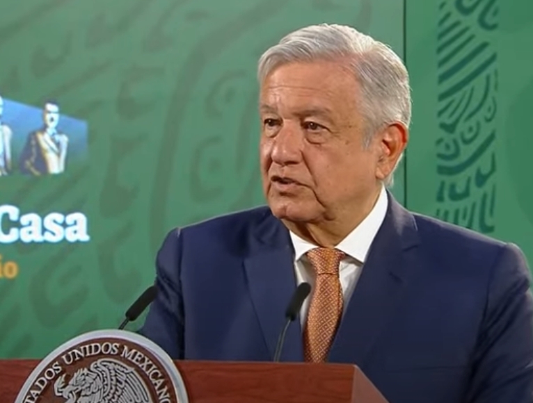 AMLO, durante la conferencia de prensa