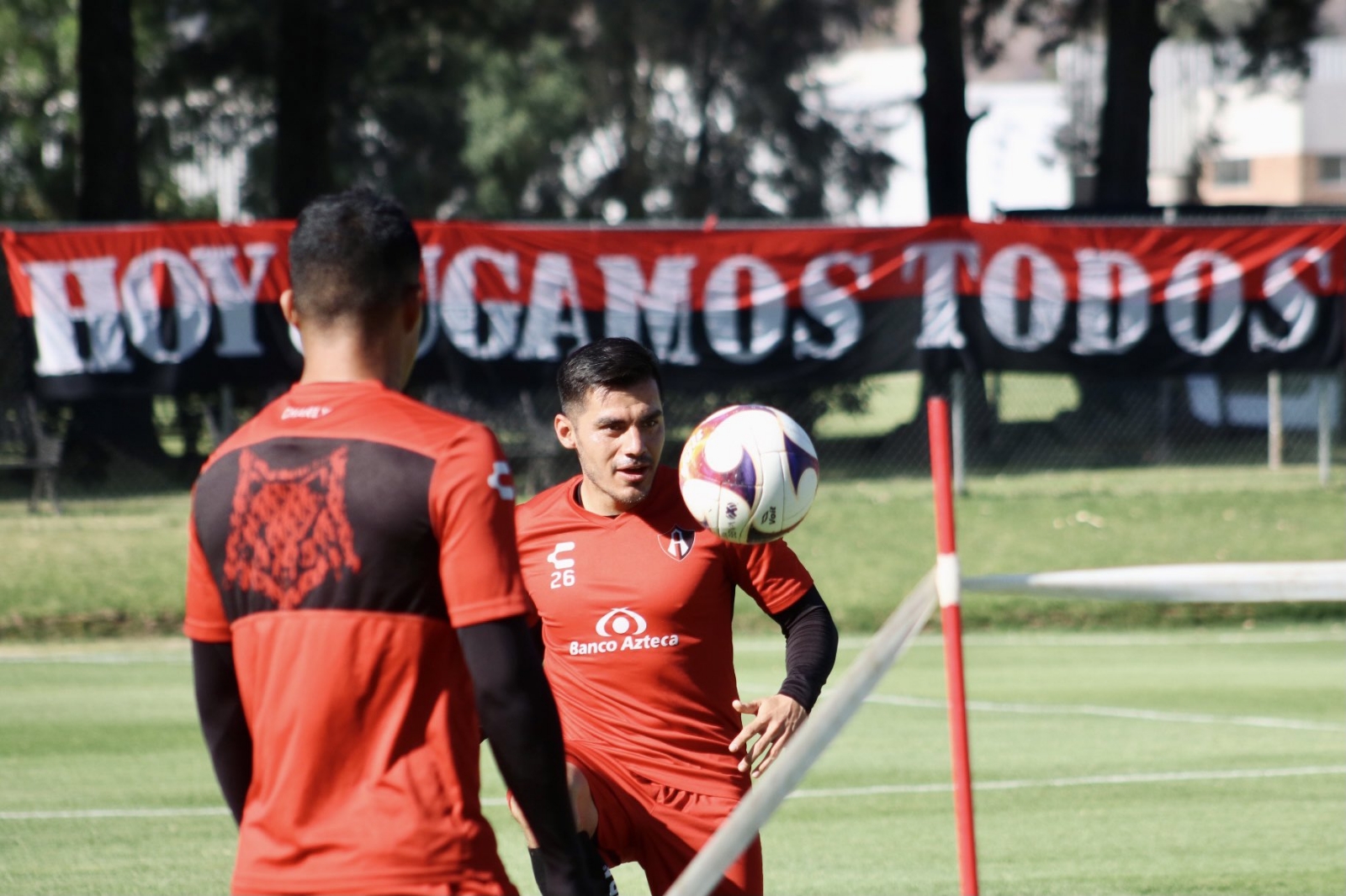 Jugadores del Atlas previo al partido