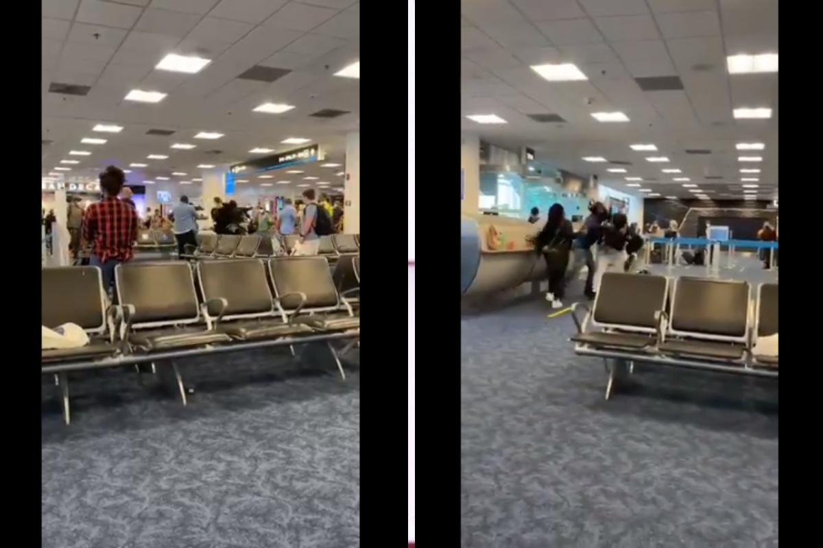 Pelea campal en Aeropuerto de Miami desata caos: VIDEO