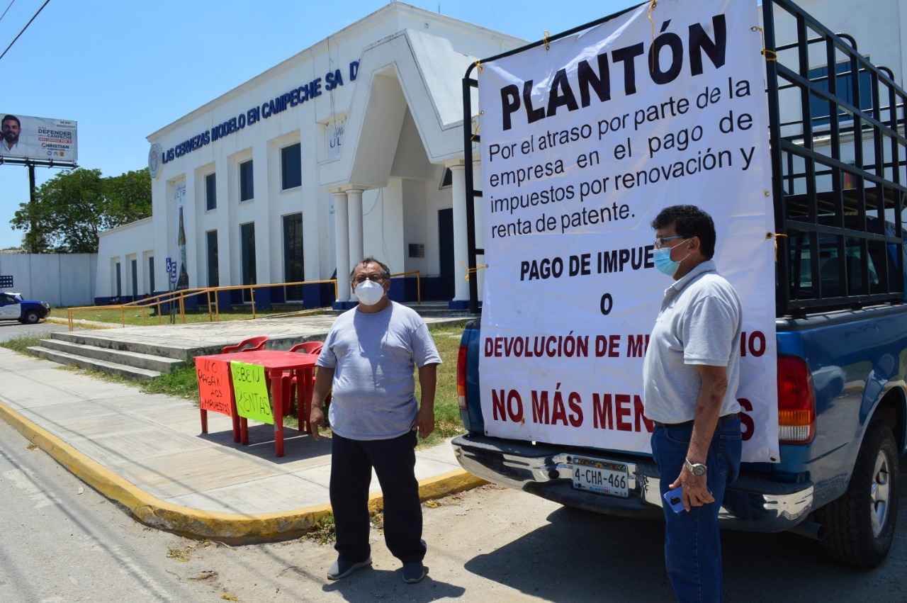 Al adeudo de la empresa es con 100 establecimientos cerveceros en Campeche, Carmen, Champotón y Escárcega.