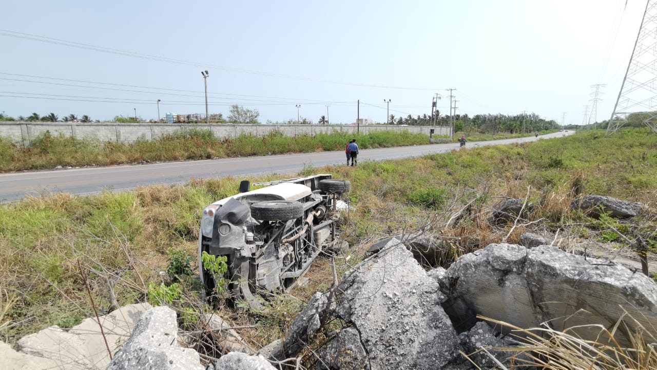 El accidente sólo quedó en daño materiales