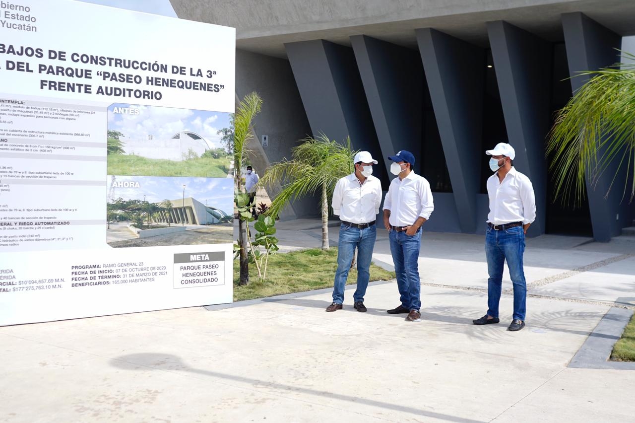 Entregan tercera etapa de trabajos de Paseo Henequenes en Mérida