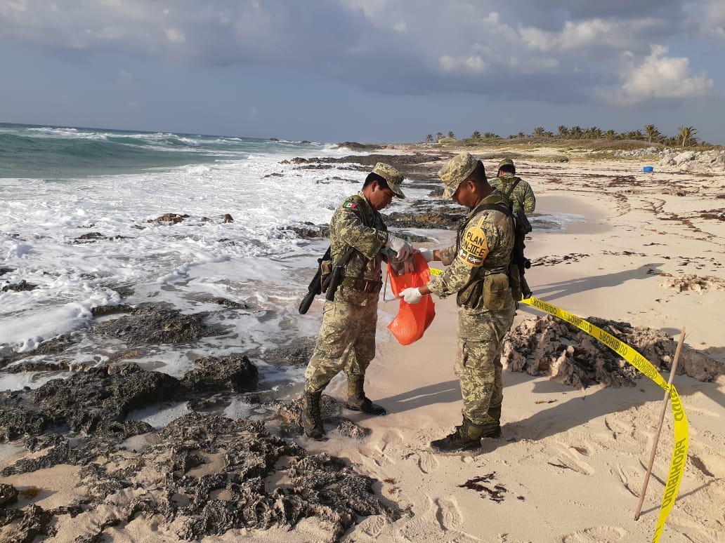 La totalidad de los paquetes en mención fueron puestos a disposición de la FGR con sede en el municipio de Playa del Carmen