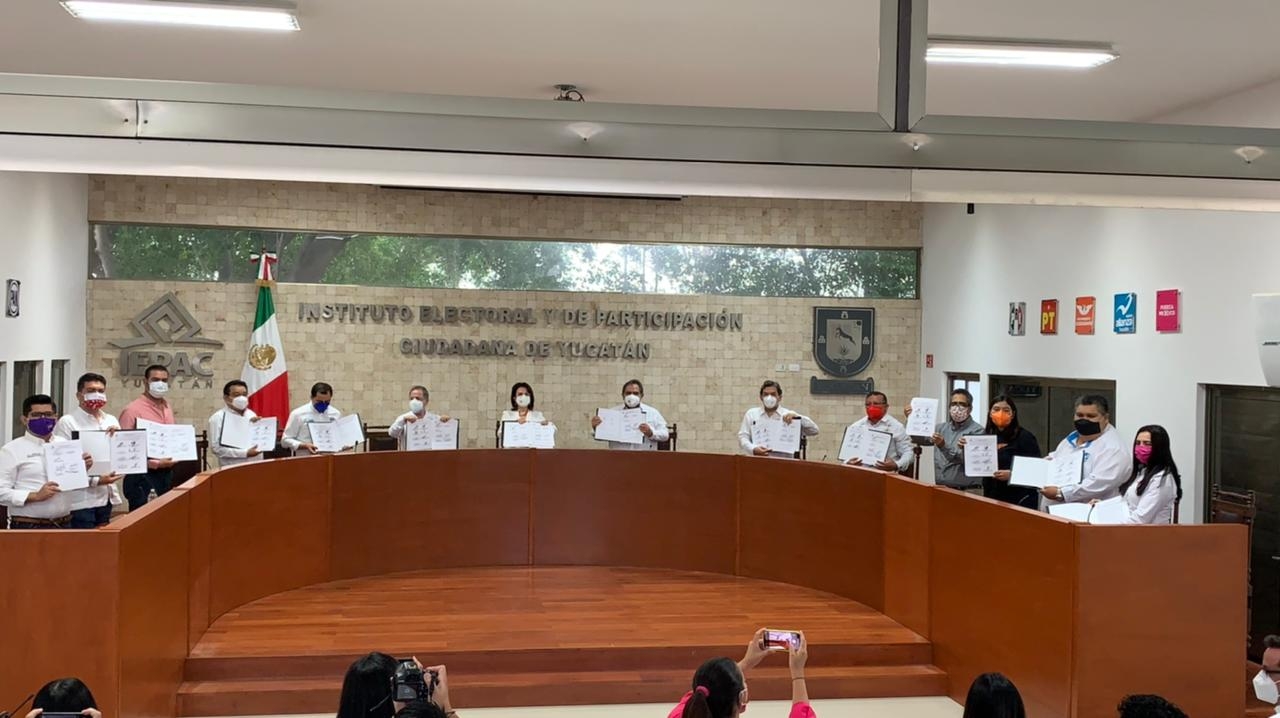 Elecciones 2021 en Yucatán: Partidos políticos firman Pacto por la Salud