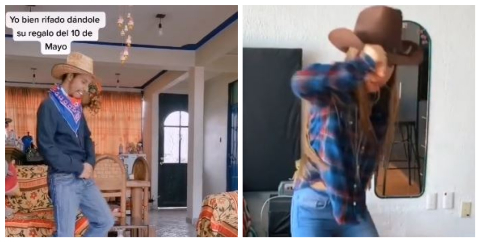 Usuarios de Tik Tok bailan el Ratón Vaquero