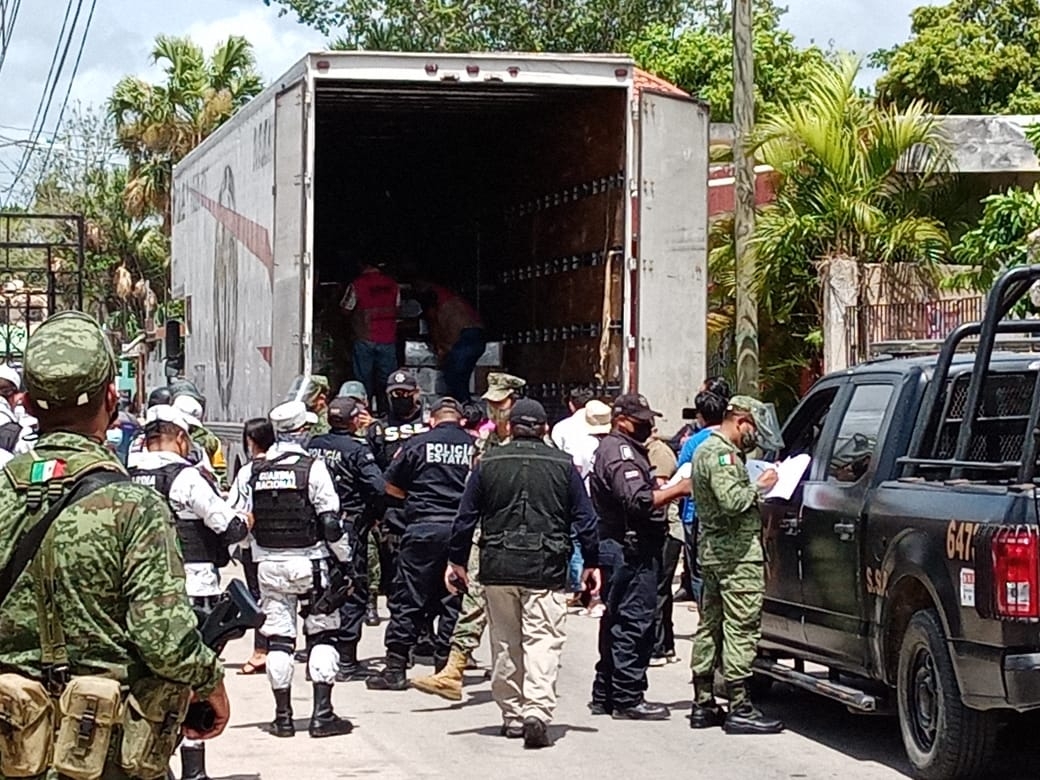 Elementos de las Fuerzas Armadas y Policía Municipal participaron en el operativo