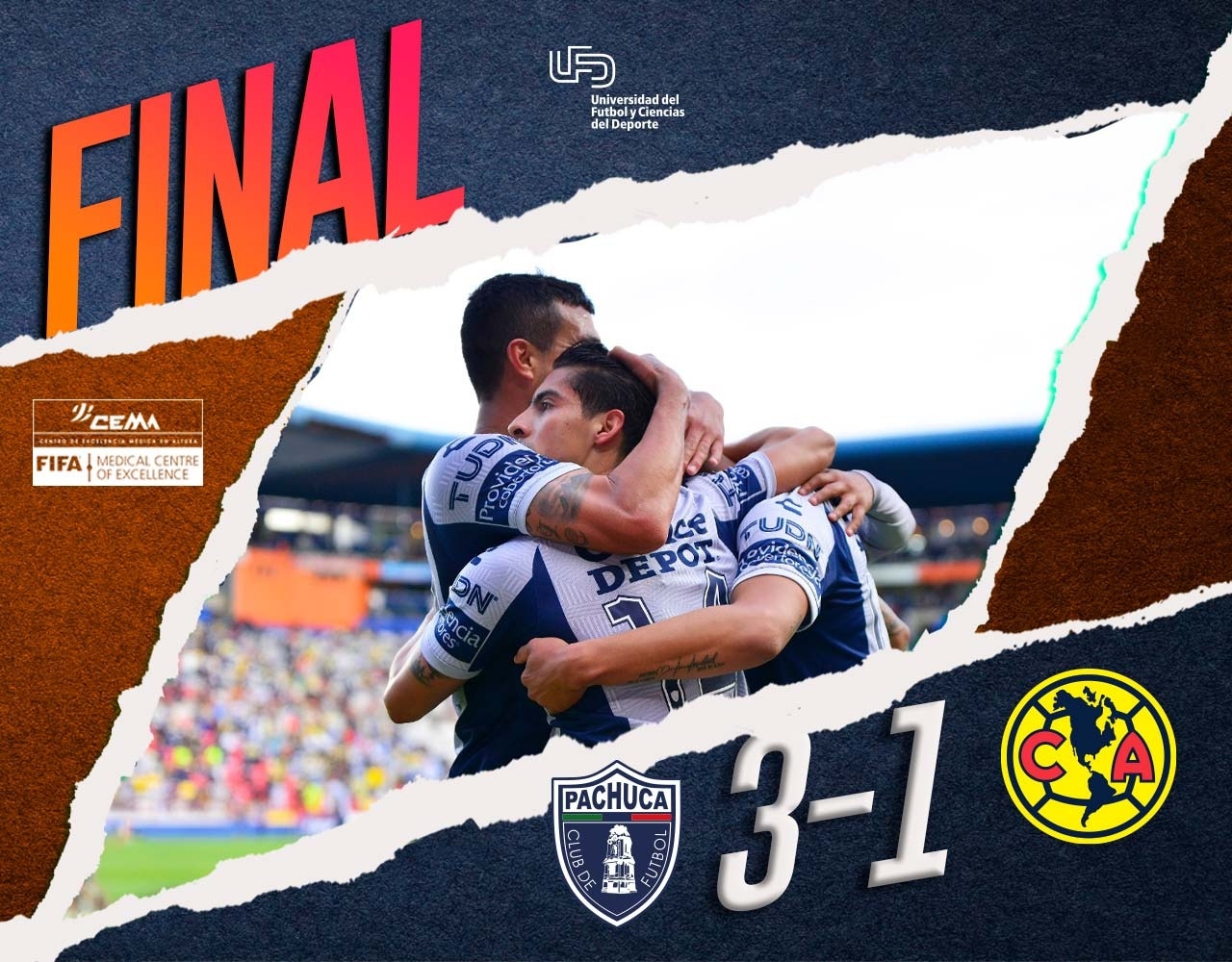 Pachuca derrota al Club América y casi sentencia la eliminatoria