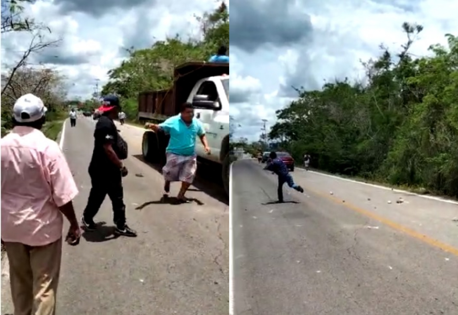 Los militantes se aventaron piedras durante enfrentamiento