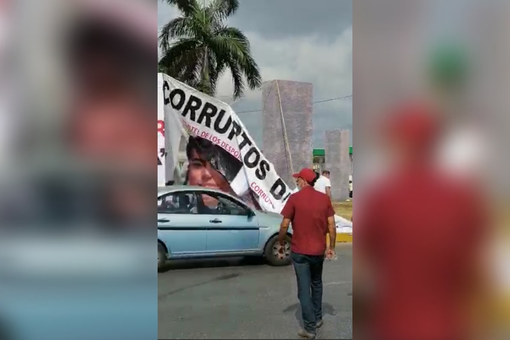 Se 'pelean' opositores y simpatizantes del Verde Ecologista en Cancún: VIDEO