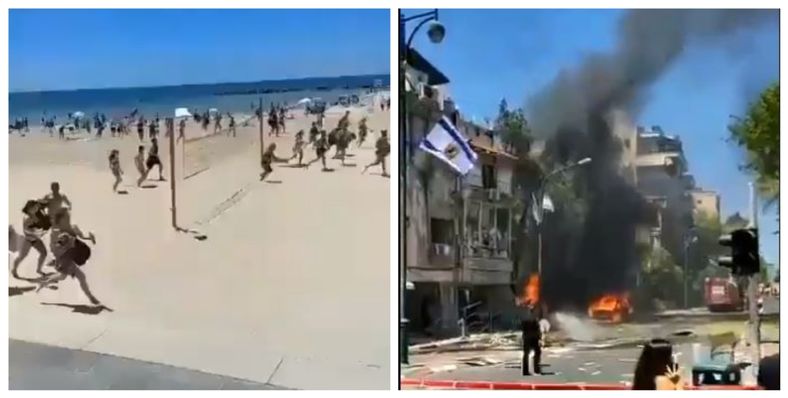 Ataque con cohetes provoca evacuación de una playa en Israel: VIDEOS