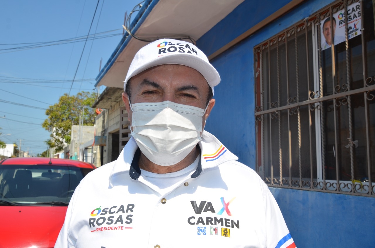 Ciudad del Carmen: Óscar Rosas cancela actos de campaña tras presentar síntomas de COVID-19