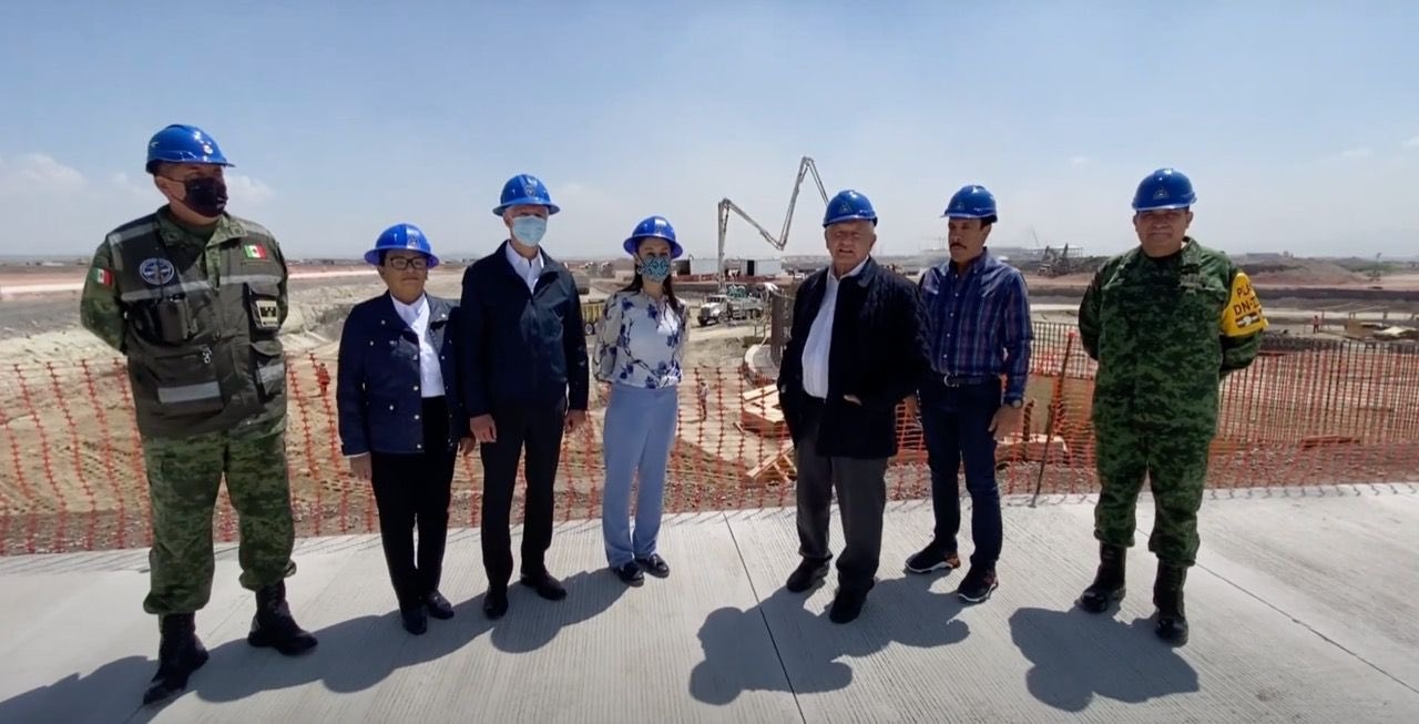 AMLO supervisa obras en el Aeropuerto Internacional Felipe Ángeles