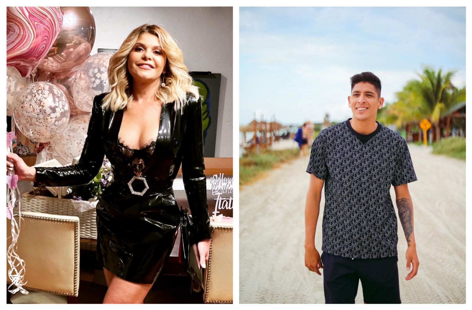 Itatí Cantoral y Edson Álvarez posan juntos durante sus vacaciones en Holbox