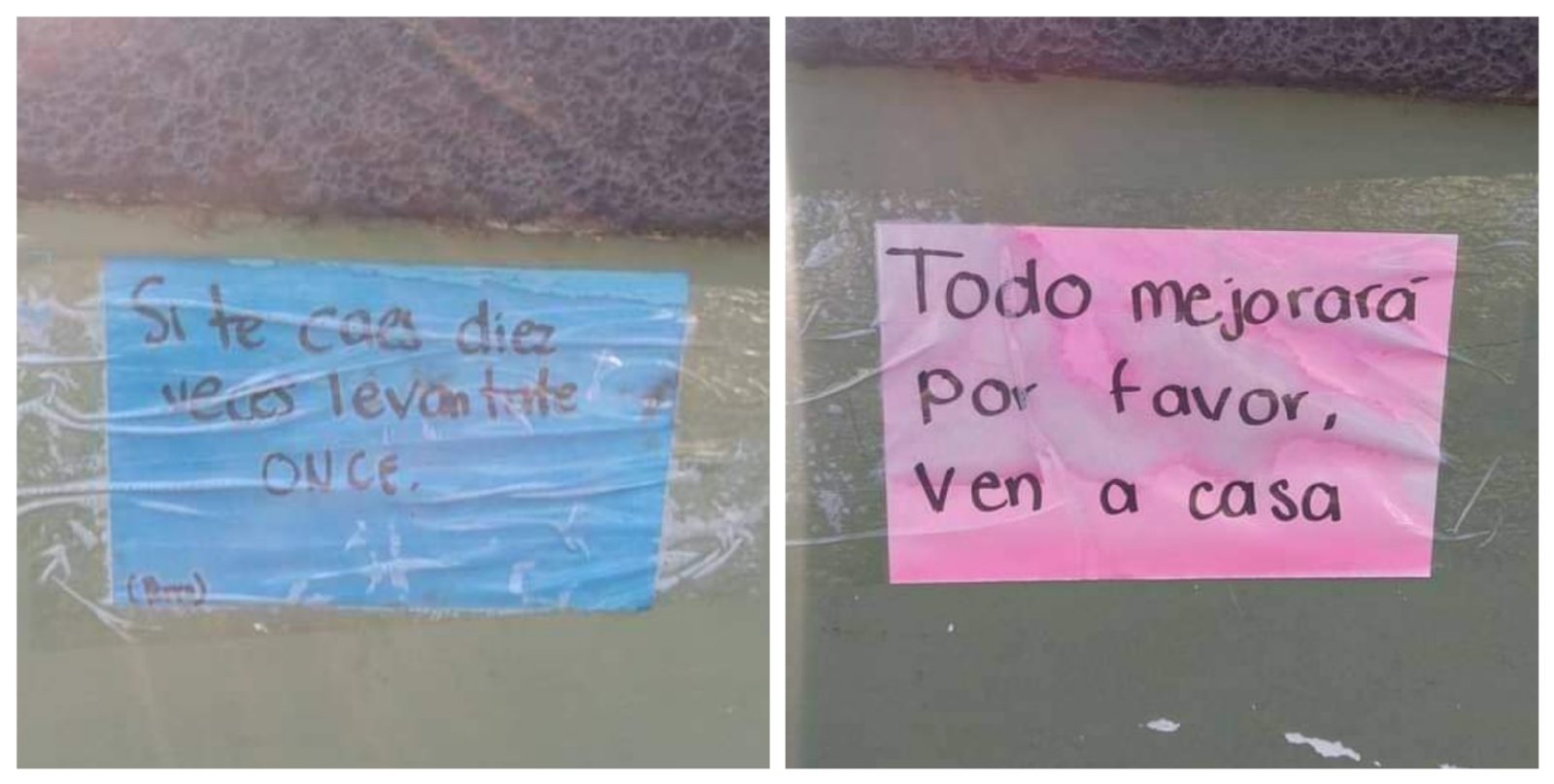 Mensajes contra el suicidio en puente de Xalapa