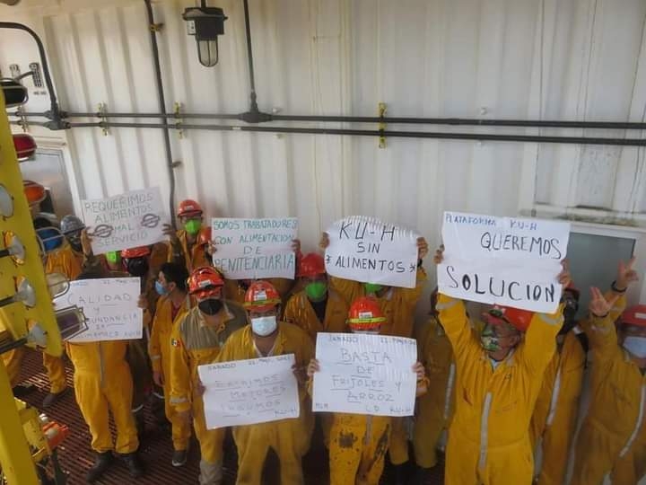 Trabajadores de Pemex realizan huelga de hambre en Ciudad del Carmen: VIDEO
