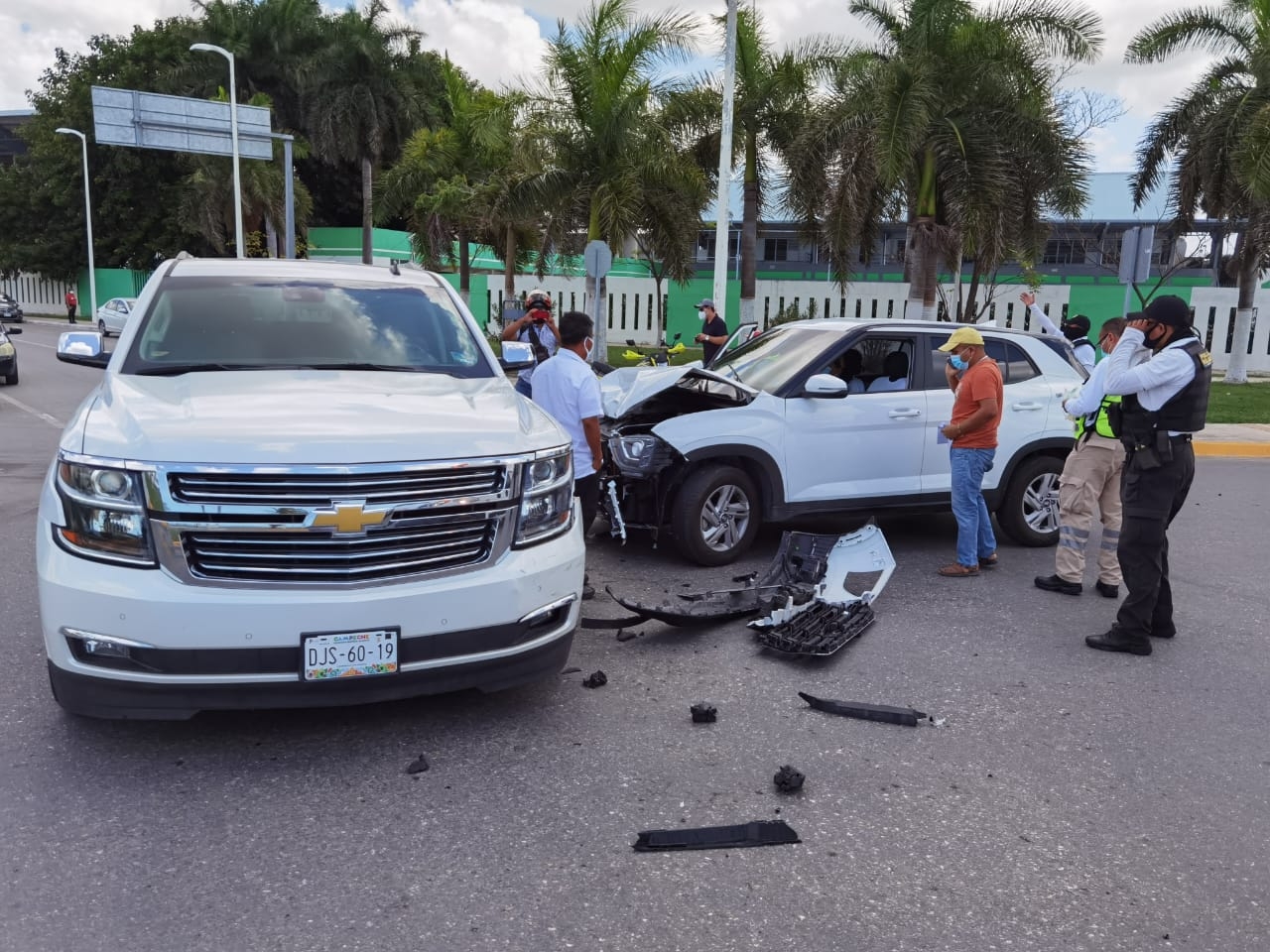 Los conductores decidieron llegar a un arreglo a través de una aseguradora