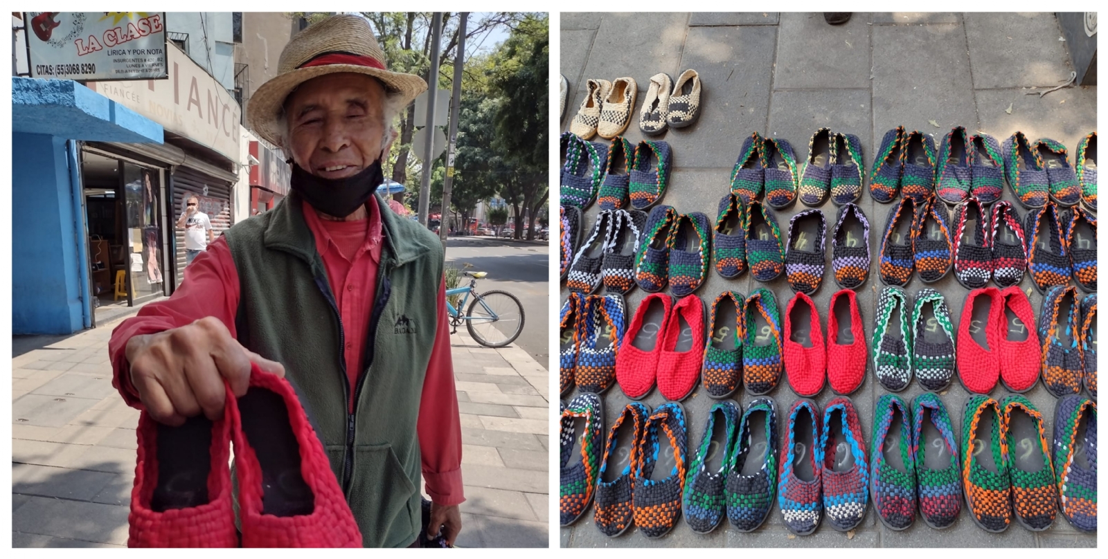 Don Juan, el abuelito que vende zapatos artesanales en la CDMX para vivir