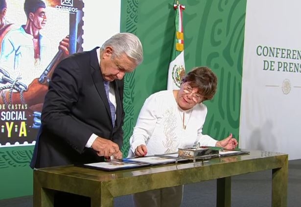 AMLO, durante la ceremonia
